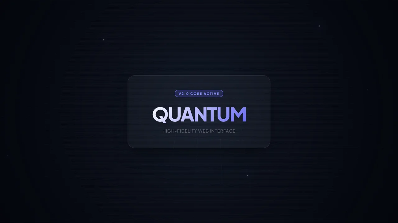Quantum Mesh Pro – Futuristic 3D Grid Background & Glassmorphism Hero UI - Learn with Abdullah Nahian