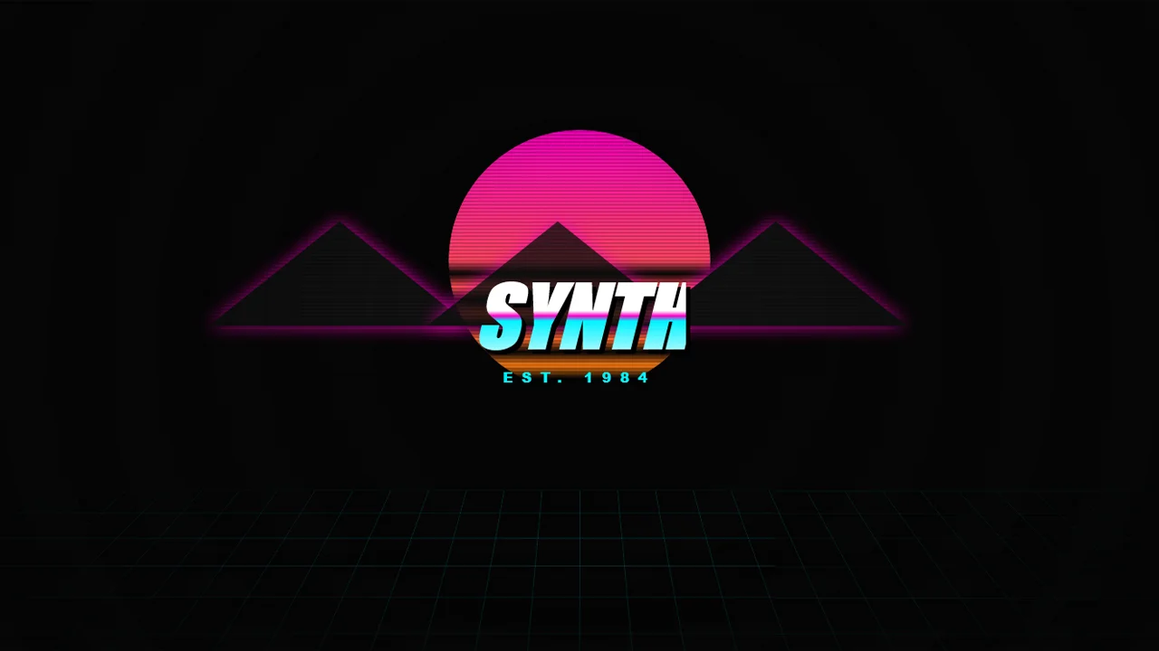 Retro Synthwave Horizon – Neon Grid & CRT Aesthetic Background UI - Learn with Abdullah Nahian