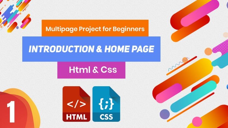 Project with Html & Css For Beginners in Bangla